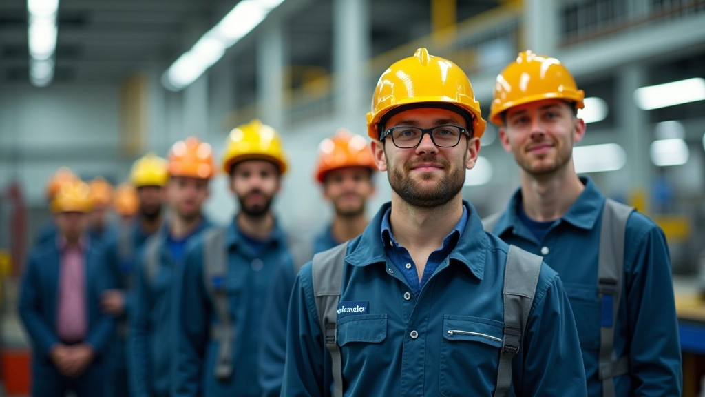 Pracovníci v automobilovém závodě