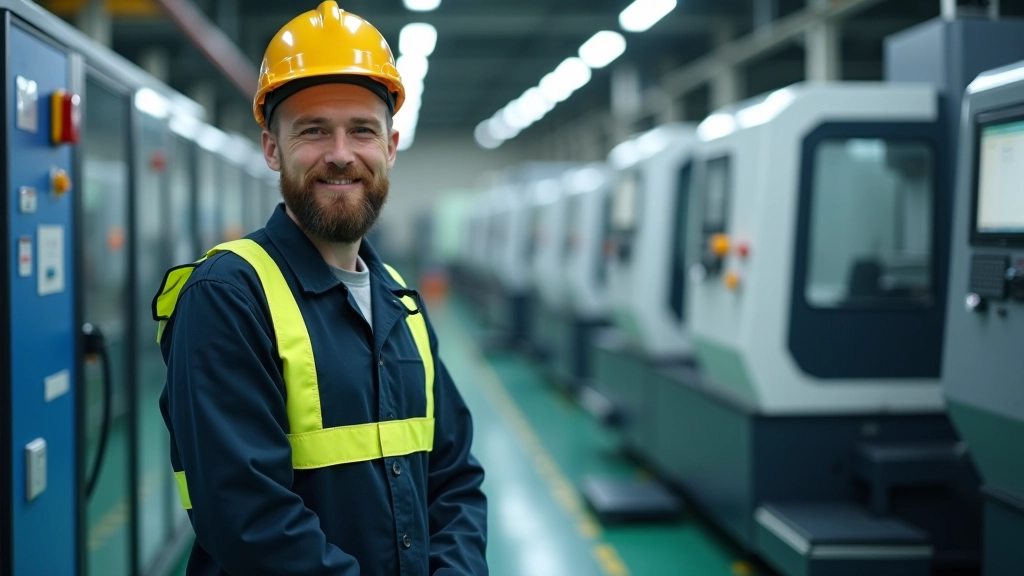 Malá průmyslová dílna s CNC stroji a pracovníky vyrábějícími automobilové součástky