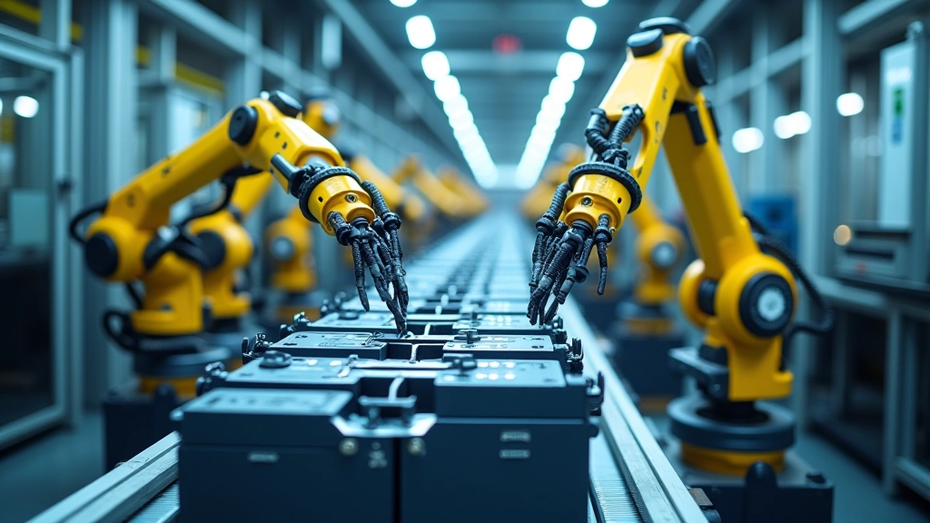 Moderní výrobní linka v továrně Hyundai Nošovice s robotickými rameny a montážními stanicemi